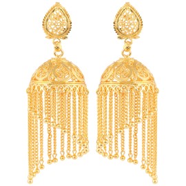 Bodha Traditional Gold Designer Jhumki Earrings (SJ_655)