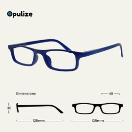 OPULIZE Ted Reading Glasses 2 Pack Narrow Matt Lightweight Frame Navy Blue Transparent Baby Pink Spring Hinges Scratch Resistant Mens Womens RR17-34 +2.50