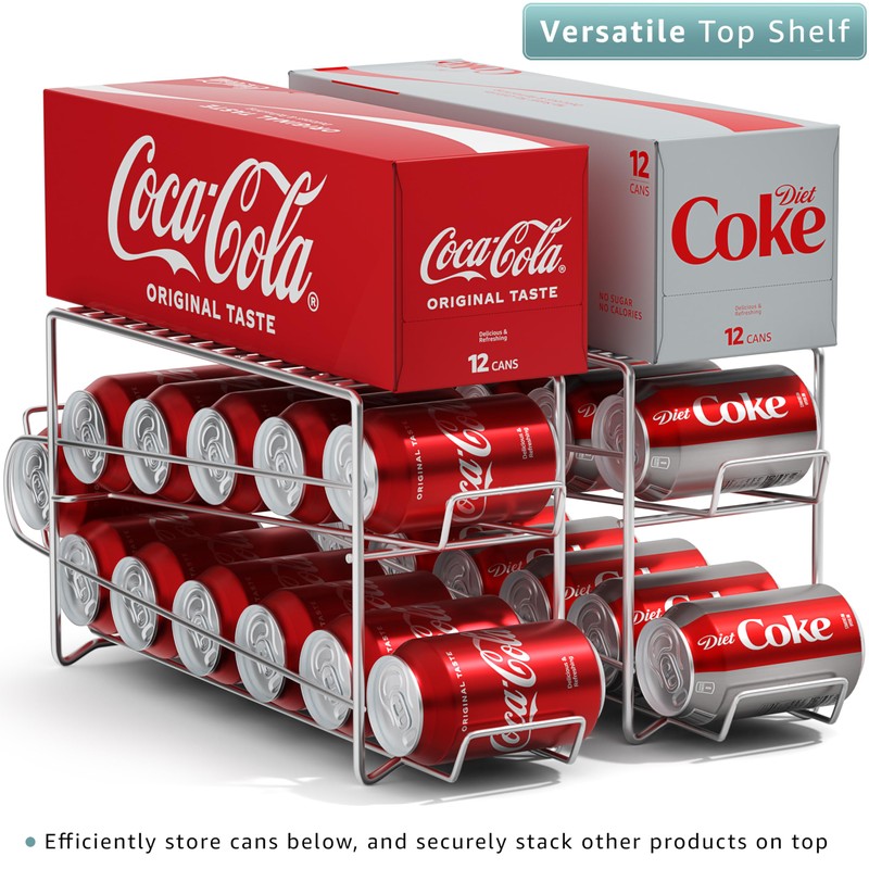 Sorbus Soda Can Rack Beverage Dispenser (1 Pack, Silver) –