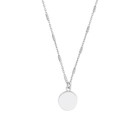 s.Oliver 2032801 Women's Necklace 925 Sterling Silver 42 + 3 cm Silver Coin Comes in Jewellery Gift Box, Sterling Silver, No Gemstone