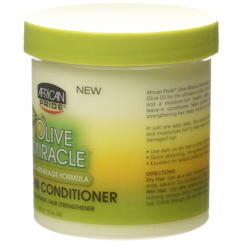 African Pride Olive Miracle Anti-Breakage Leave-In Conditioner 425g/15oz