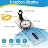 Mountaineering Compass, Portable Multifunctional Folding Map Compass, Transparent Card-Style North