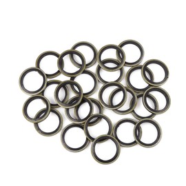 X AUTOHAUX 25pcs 18mm ID. 24.5mm OD.Bronze Tone Car Engine Oil Drain Crush Flat Bonded Washer Gaskets