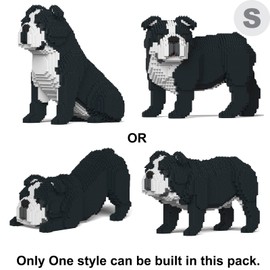 JEKCA English Bulldog 4-in-1 Pack 01S-M04 | Dog Plastic Building Blocks | Age 14+