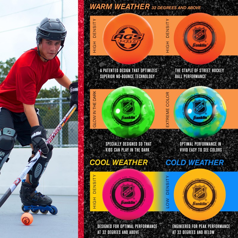 Franklin AGS High Density 12217 Street Hockey Ball Orange