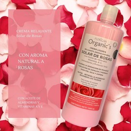 Florigan Set: Aceite Anti-Edad Rosa Mosqueta con Vitamina E y Crema Relajante Solar de Rosas Línea Organics