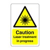 Safety First Display LTD Caution laser treatment sign- 3mm Aluminum
