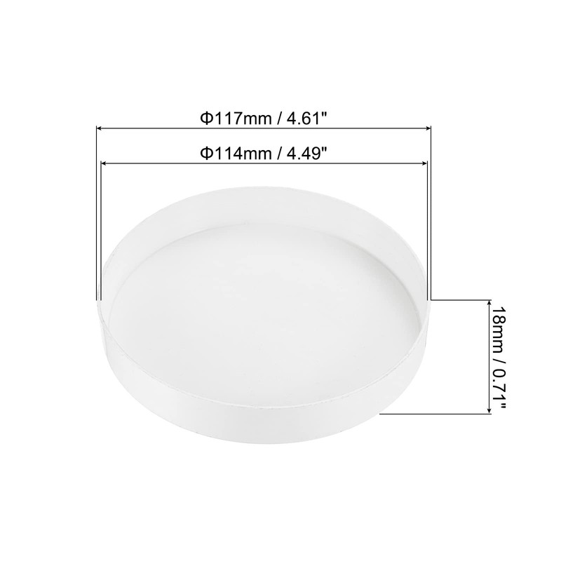PATIKIL 4.5"/114mm ID PVC Pipe End Cap Fitting, 2 Pack