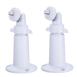 PAIKIUU Pack of 2 Ring Camera Brackets Made of Aluminium Alloy Wall Mount No Drilling Ring Camera Mounting Bracket Stick Up Bracket 360 Degree for Arlo Ring Surveillance Camera White
