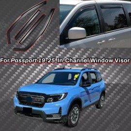 Fits Honda Passport 2019-2025 In-Channel Vent Window Visors Wind Guard Deflector