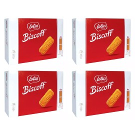 Lotus Biscoff Cookies 4 Boxes (4 Packets per Box) 8.8OZ EACH Packet, 35.2OZ Box