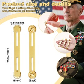 3pcs ndependence Day Military Ribbon Holding Bar Ribbon Holder Organizer Rack Ribbon Mounting Bar for Uniforms Organizer