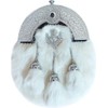SITARAZ FULL DRESS KILT SPORRAN WHITE FUR, THISTLE BADGE, CHROME