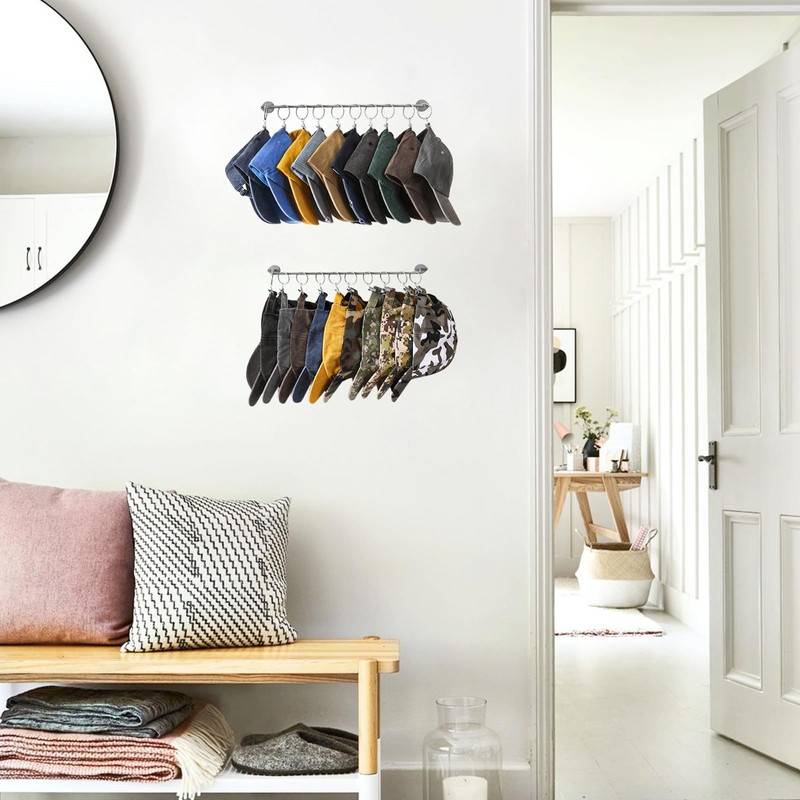 Hat Rack Wall Cap Organizer - Baseball Hat Racks Display