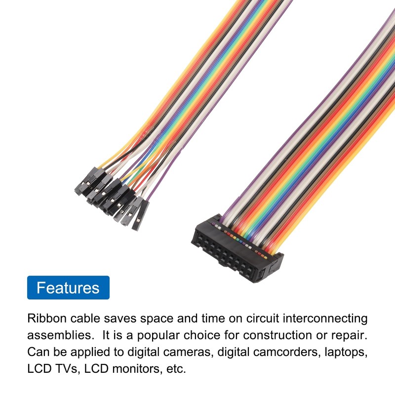 QUARKZMAN IDC Rainbow Wire Flat Ribbon Cable FC Female to