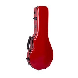 Crossrock Fiberglass Case fits for Both A&F Style Mandolin with Removable Shoulder Straps-Red(CRF1020MAFRD)