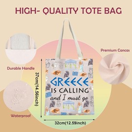 Greece Is Calling and I Must Go Greece Makeup Bag Greece Family Trip Gift Greek Vocation Cosmetic Bag Greece Travel Bag (GREECE IS CALLING tote bag 1UK)