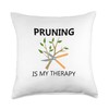 Ironic Arborist Pruning Is My Therapy Tree Surgeon Throw Pillow