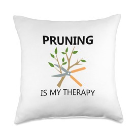 Ironic Arborist Pruning Is My Therapy Tree Surgeon Throw Pillow
