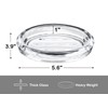 Glass Soap Dish for Bathroom Countertop, Shower, Kitchen Sink, Oval