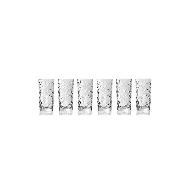 Lorenzo Rcr Crystal Laurus Highball Glass, Set of 6 ,
