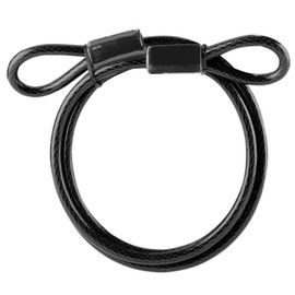 Wideskall 27" inch 15mm Super Duty Vinyl Coated Double Looped Braided Steel Cable (Black)