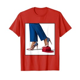 Kamala Harris High Heels Stepping On Red Hat T-Shirt