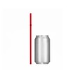 Flexible Plastic Drinking Straws - 7.75" x 0.23" (250, Red)
