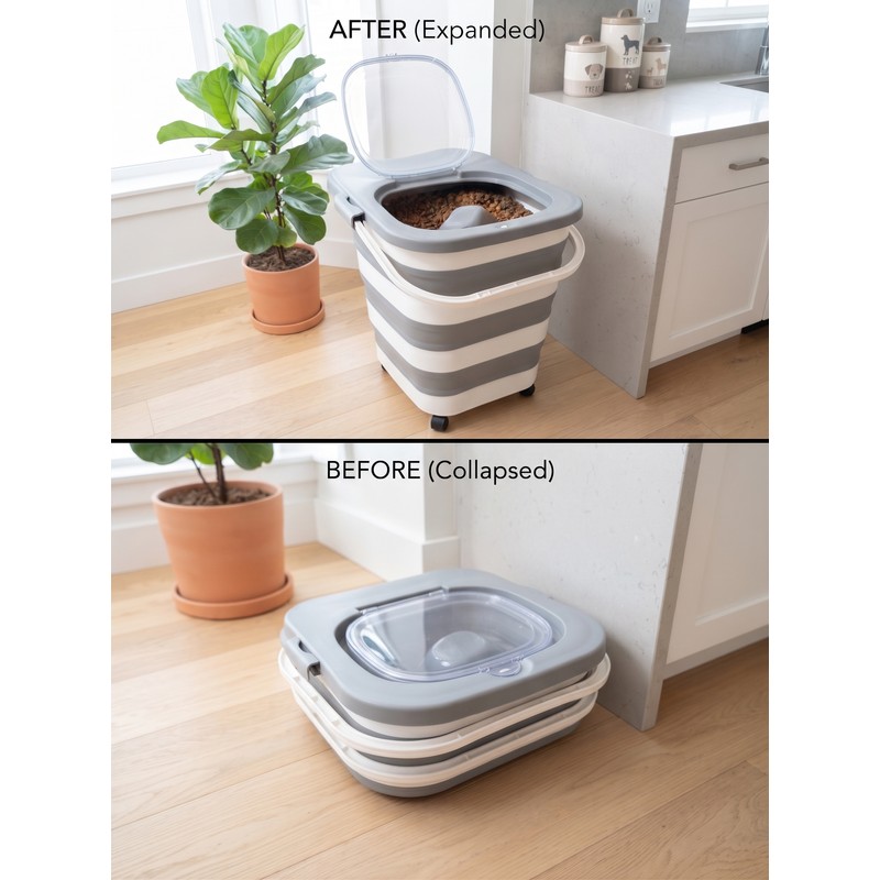 Collapsible Airtight Pet Food Storage Container – 20L Large Capacity
