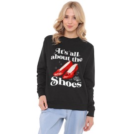 Popfunk The Wizard of Oz All About the Shoes Women's Crew Sweatshirt, Black, Medium