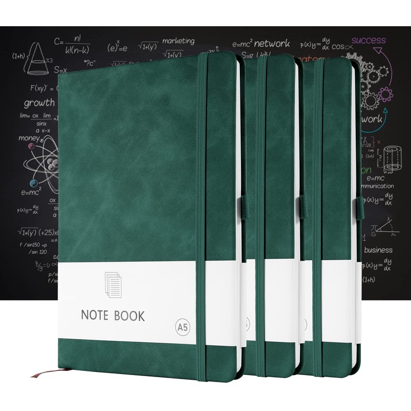A5 Notebook, 2 Pack Notebook A5 200 Pages 100 GSM