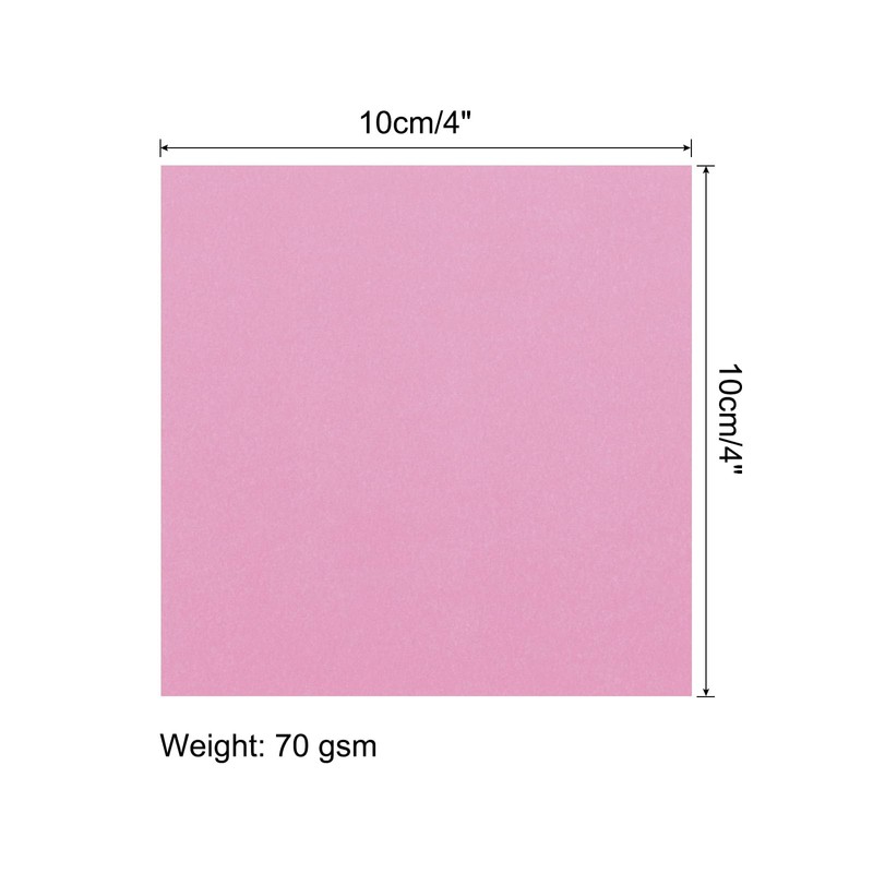 QUARKZMAN 100 Sheets Origami Paper Both Sides Pink 10 x
