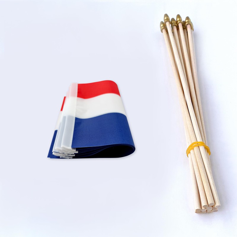 TSMD Paraguay Stick Flag Paraguayan Small Mini Hand Held Flags,5x8