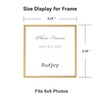 Autjvy 6x6 Picture Frame Set of 2, Gold Modern Simple