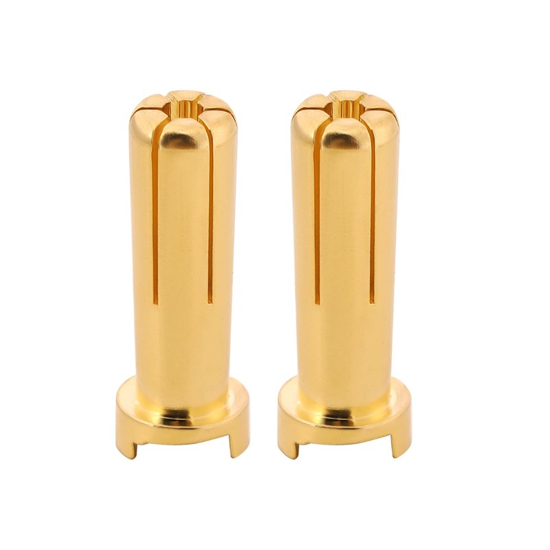 INJORA Heatsink Bullet Plug Connectors Grips with 5mm Bullets (4Pcs)