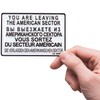 Magnet You Are Leaving The American Sector | US Army