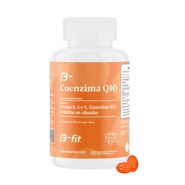 B-FIT B - Coenzima Q10 - A Base De Omega 3, 6 y 9 - Suplemento Natural Con Aceite De Linaza Y Biotina - 60 Cápsulas Blandas - Calidad Y Pureza