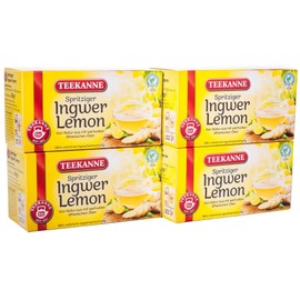 Teekanne Ingwer Lemon, 4er Pack (4 x 20 Teebeutel), 4 x 35 g