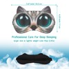 Hpmjz 4 Pcs Funny Sleep Mask Cat Dog Sleeping Eye