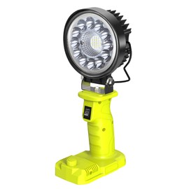Cordless Work Light, Compatible with Batteries Ryobi 18V One+ Li-ion Battery,35W 4000LM for Ryobi Light with USB Port, 140 Degree Pivoting Head, Led Work Light Floodlight Spotlight
