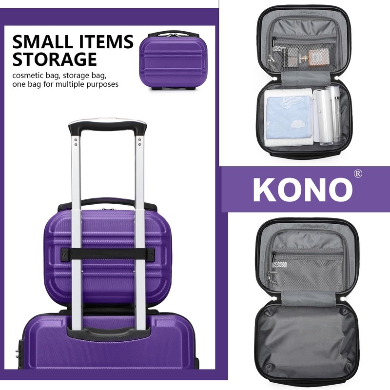 Kono Carry On Luggage Set Airline Approved Lightweight PC+ABS Carry