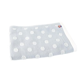 Imabari Towel Brand Bath Towel, Petite Dot, 23.6 x 47.2 inches (60 x 120 cm), Gray, Thin Type, Dot Pattern
