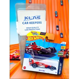 Hot Wheels HW-4-Trac (Red, Black & White) 4/10 HW Race Day - 2024-101/250 (Short Card) - COMES IN A GENUINE KLAS CAR KEEPER PROTECTOR CASE - HTC76