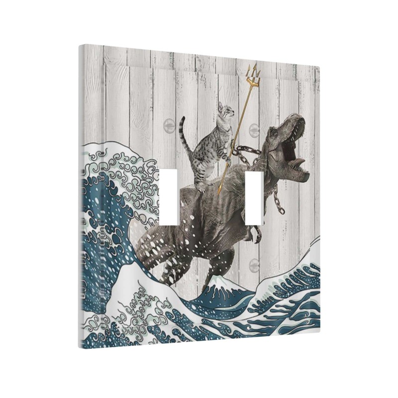 Spshian Hunting Flying Wild Ducks Double Toggle Light Switch Covers
