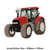 Large 210mm 'Red Tractor' Permanent Sticker Decal for Cars/Windows/Bins/Walls etc