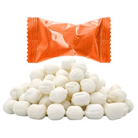 Orange Buttermints, Mint Candies, After Dinner Mints, Butter Mint Candy, Fat-Free, Kosher OU-D, Individually Wrapped (55 Pieces)