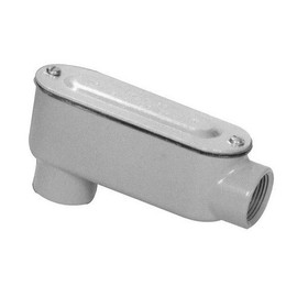 Morris 14053 Rigid Conduit Body, Aluminum, Type LB, Threaded with Cover and Gasket, 1-1/4-inch Thread Size