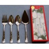 Lenox 4 Pcs Lenox Holiday Dimensions Stainless Steel Flatware Serving