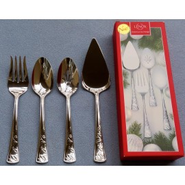 Lenox 4 Pcs Lenox Holiday Dimensions Stainless Steel Flatware Serving Set New In Box