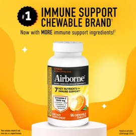 Airborne Vitamina 1000mg Masticables Zinc Tabletas